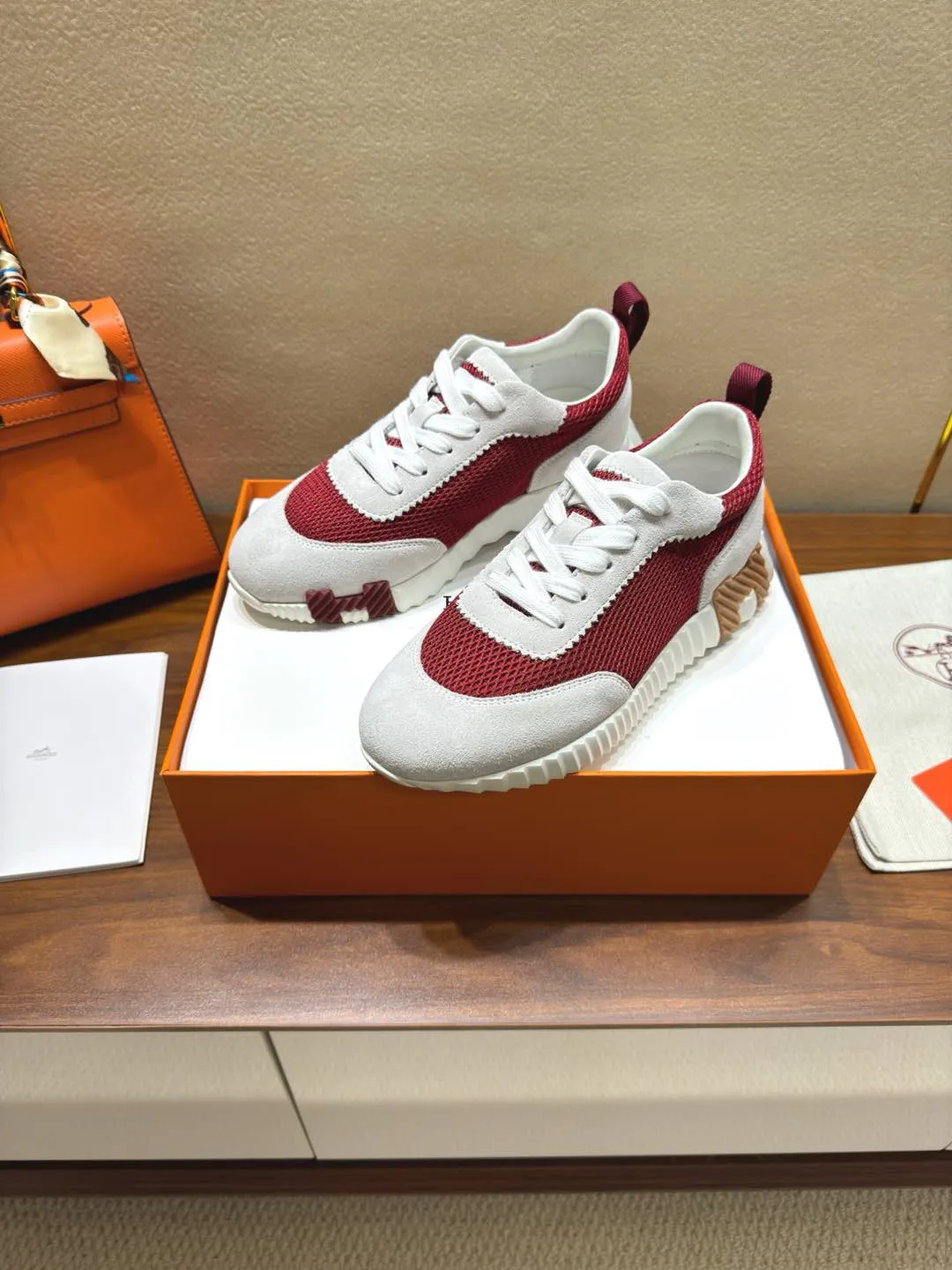 💕💕Factory direct selling price p640💕💕 Men ➕20💰Hermes 🐎24 new sports shoes 🆕 H family 2024giga new sports shoes **3cm, a real artifact, original molded outsole, very stylish and light, perfect foot feel💯 size: 34-46 (customized at 34.45.46)